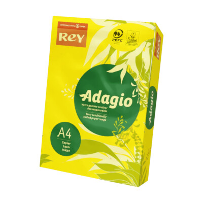 Papel Adagio de color DIN-A4 - 80 g - 500 hojas. Color Amarillo (Intenso)
