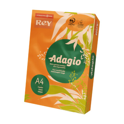 Papel Adagio de color DIN-A4 - 80 g - 500 hojas. Color Naranja (Intenso)