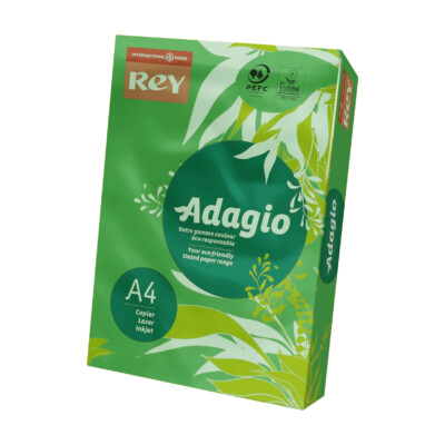 Papel Adagio de color DIN-A4 - 80 g - 500 hojas. Color Verde (Intenso)