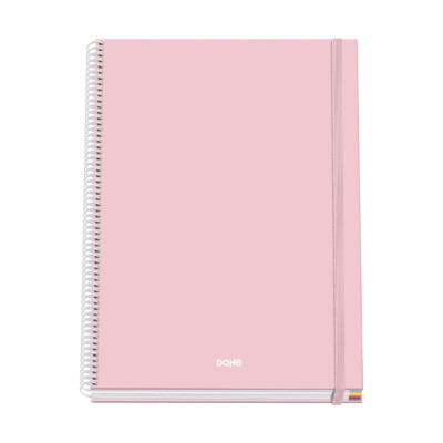 Dohe - Cuaderno A4 Espiral Tapa Dura - Color Rosa - Colección Serenity
