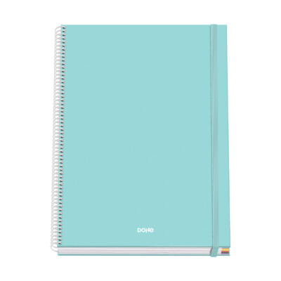 Dohe - Cuaderno A4 Espiral Tapa Dura - Color Verde - Colección Serenity
