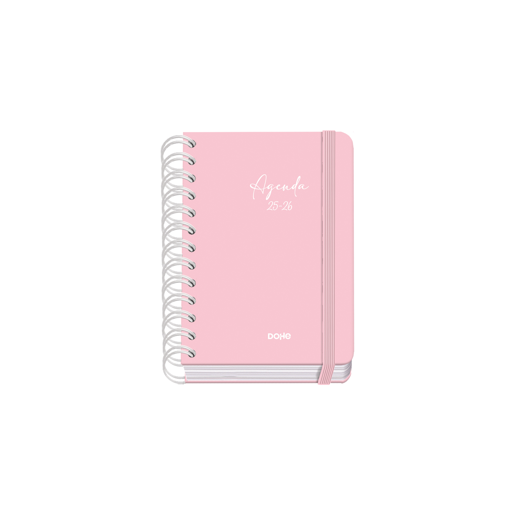 Dohe - Agenda Académica 2025-2026 - Día Página - Tamaño A6 - Color Rosa - Colección Serenity