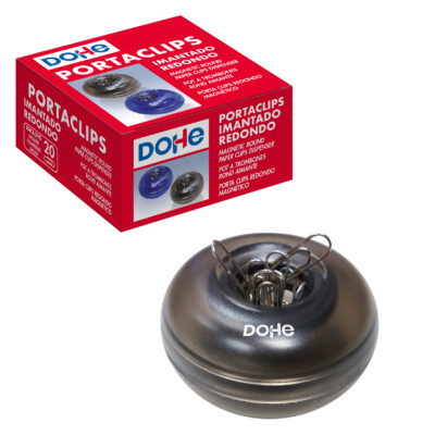 Dohe - Portaclips imantado con 20 clips - Negro