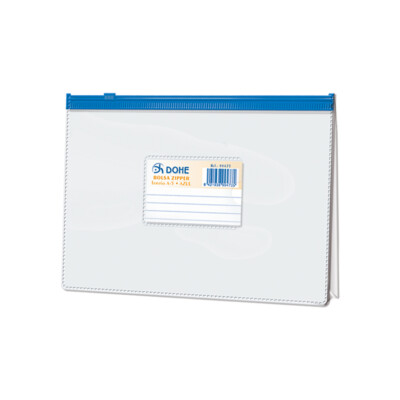 Dohe - Bolsa Zipper A5 Apaisado Expandible Azul