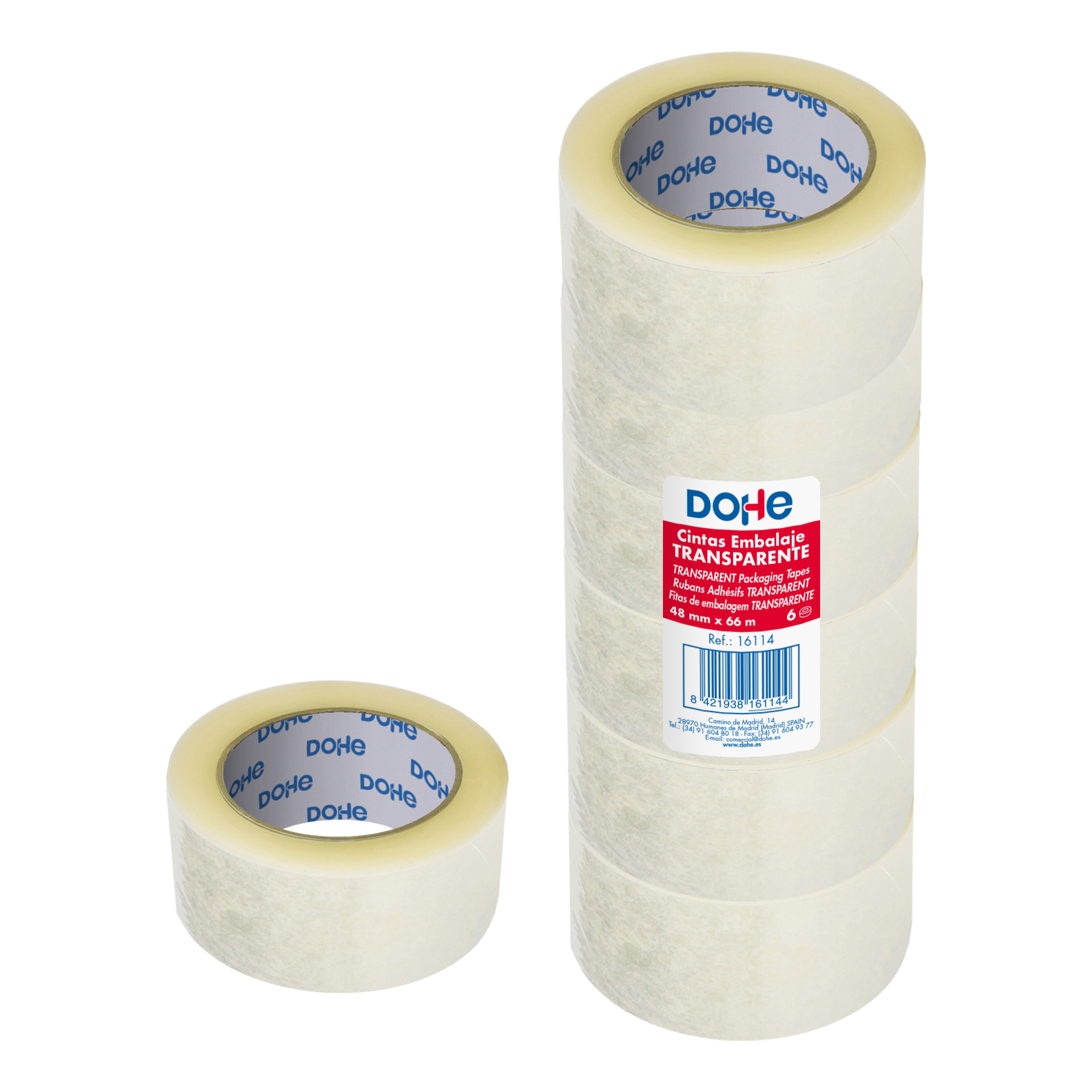 PKA 16112 – Torre Di Chiusura Manuale Per Pacchi, 48 Mm X 66 M, Trasparente (confezione Da 6)