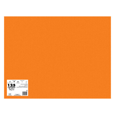 Dohe - Cartulina 125 hojas en 65 x 50 cm - Naranja Fuego