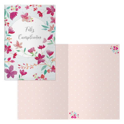 Dohe - Tarjeta de Felicitación Cumpleaños - Tamaño 11,5 x 17 cm - Modelo Garden
