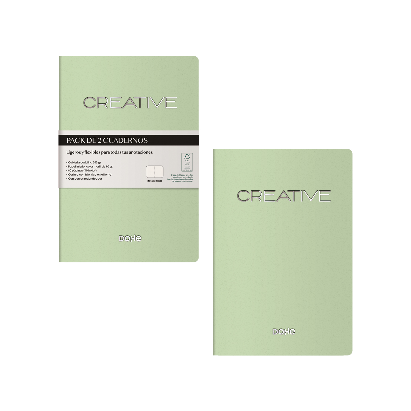 Dohe - Cuaderno Creative - Tamaño A6 - Color Verde