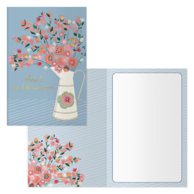 Dohe - Tarjeta de Felicitación San Valentín - Tamaño 11,5 x 17 cm - Modelo Amapolas