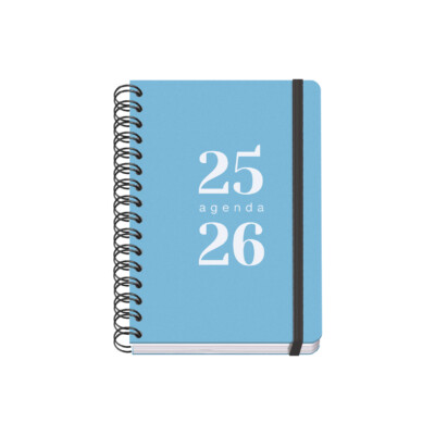 Dohe - Agenda Escolar 2025-2026 - Día Página - Tamaño A5 - Color Azul - Grammar