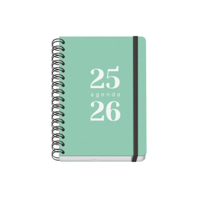 Dohe - Agenda Escolar 2025-2026 - Día Página - Tamaño A5 - Color Verde - Grammar