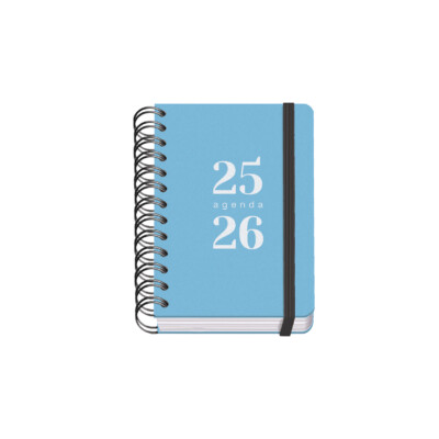 Dohe - Agenda Escolar 2025-2026 - Día Página - Tamaño A6 - Color Azul - Grammar