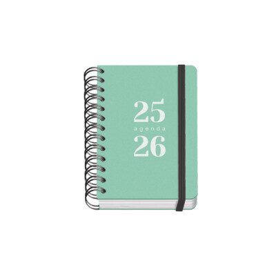 Dohe - Agenda Escolar 2025-2026 - Día Página - Tamaño A6 - Color Verde - Grammar