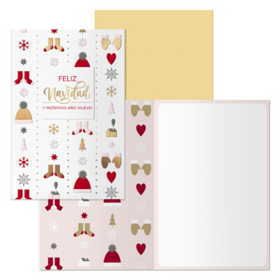 Dohe - Tarjeta de Felicitación Navidad - Tamaño 11,5 x 17 cm - Modelo Winter