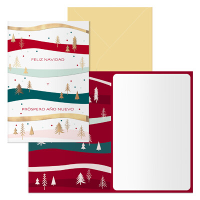 Dohe - Tarjeta de Felicitación Navidad - Tamaño 11,5 x 17 cm - Modelo Grove
