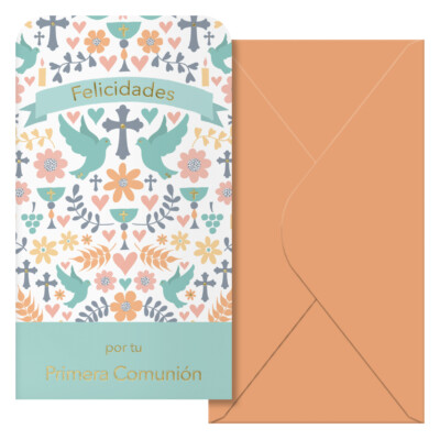 Dohe - Billetero Felicitación - Tamaño 9 x 16 cm. - Pack de 6 unidades - Modelo Palomas