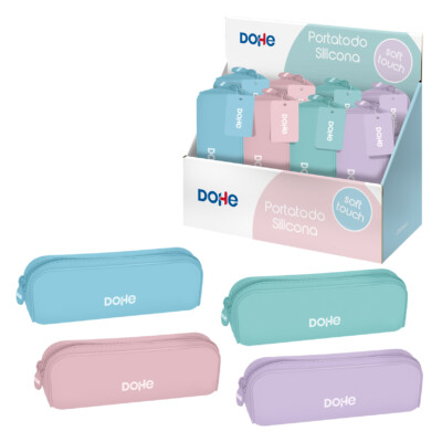 Portatodo silicona sencillo. En varios colores. Verde, Rosa, Morado y Azul pastel