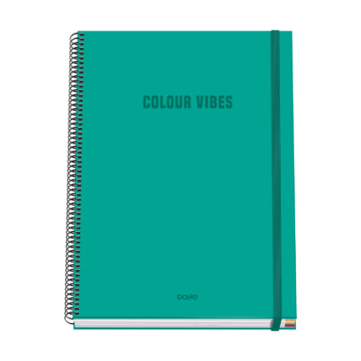 Dohe - Cuaderno A4 Espiral Tapa Dura - Color Verde - Colección Colour Vibes