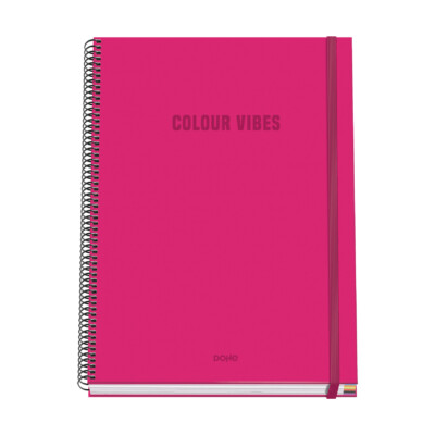 Dohe - Cuaderno A4 Espiral Tapa Dura - Color Rosa - Colección Colour Vibes