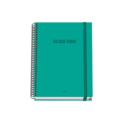 Dohe - Cuaderno A5 Espiral Tapa Dura - Color Verde - Colección Colour Vibes