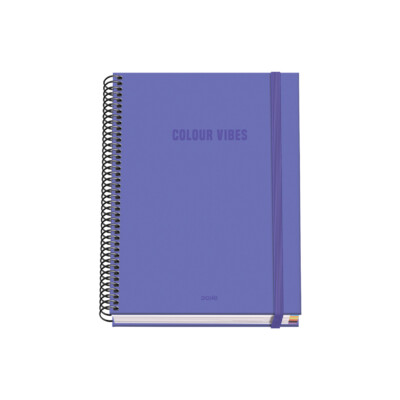 Dohe - Cuaderno A5 Espiral Tapa Dura - Color Morado - Colección Colour Vibes