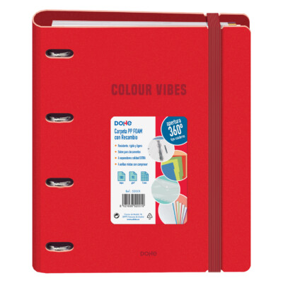 Dohe - Carpeta Polyfoam - Color Rojo - Colección Colour Vibes