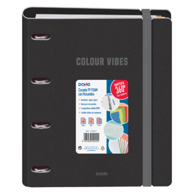 Dohe - Carpeta Polyfoam - Color Negro - Colección Colour Vibes