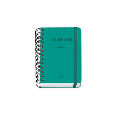 Dohe - Agenda Académica 2025-2026 - Semana Vista - Tamaño A6 - Color Verde - Colección Colour Vibes