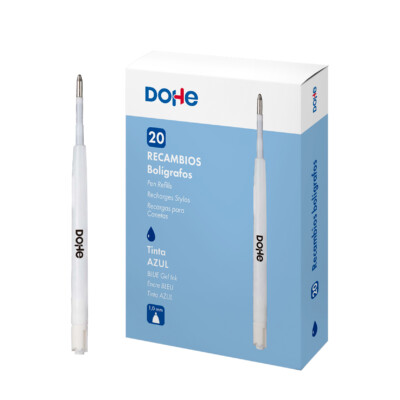 Dohe - Recambio tinta - Bolígrafos retráctiles - Tinta Azul