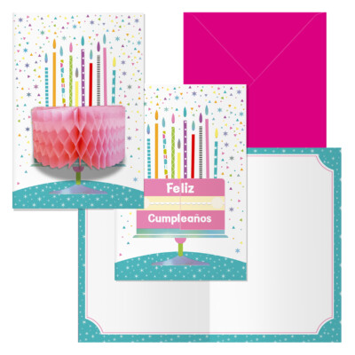 Dohe - Tarjeta de Felicitación Guirnalda - Tamaño 11,5 x 17 cm - Modelo Tarta