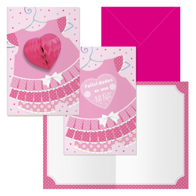 Dohe - Tarjeta de Felicitación Guirnalda - Tamaño 11,5 x 17 cm - Modelo Vestido