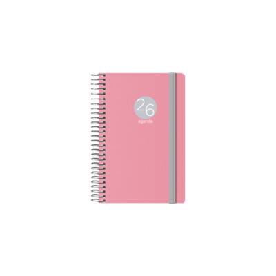 Dohe - Agenda Memphis - Semana Vista - 8,5 x 13 cm - Modelo Rosa