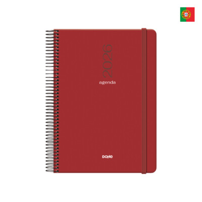 Dohe - Agenda Évora - Día página - 14 x 20 cm. - Color Burdeos - Portugués