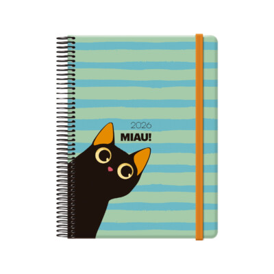 Dohe - Agenda Cute - Día Página - 15 x 21 cm - Modelo "Miau"