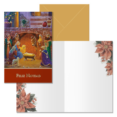 Dohe - Tarjeta de Felicitación Navidad - Tamaño 11,5 x 17 cm - Modelo Natividad