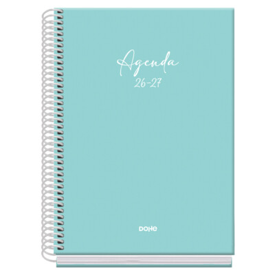 Dohe - Agenda escolar 2026-2027 - Tamaño A5 - Día Página - Serenity - Color Rosa - Basic