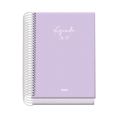 Dohe - Agenda escolar 2026-2027 - Tamaño A6 - Día Página - Serenity - Color Morado - Basic