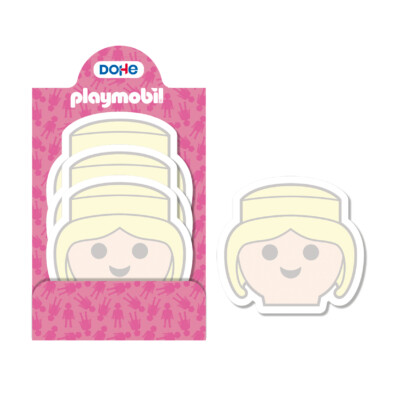 Dohe - Bloc de notas adhesivas - Modelo chica - Playmobil