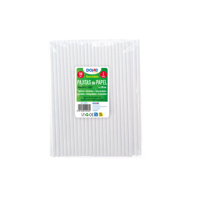 Dohe - Pajitas de papel - 3 capas - 100 pcs
