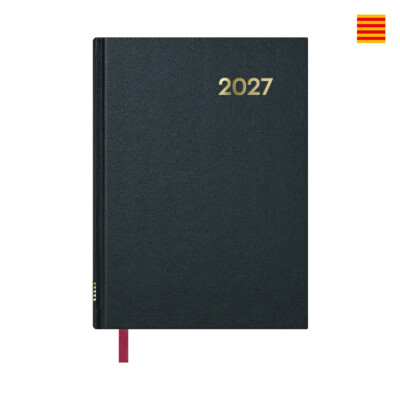 Dohe - Agenda Sintex - Día página - 14 x 20 cm. - Color Negro - Catalán
