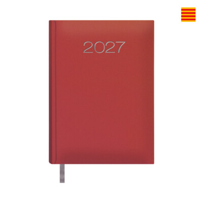 Dohe - Agenda Lisboa - Día página - 14 x 20 cm. - Color Rojo - Catalán
