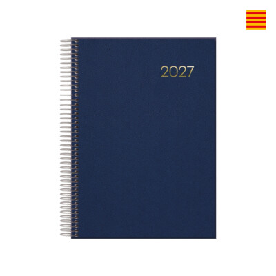Dohe - Agenda Segovia Espiral - Día página - 14 x 20 cm. - Color Azul - Catalán
