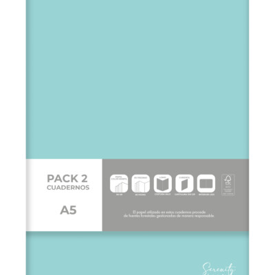 Dohe - Pack de 2 cuadernos A5 Serenity - Verde