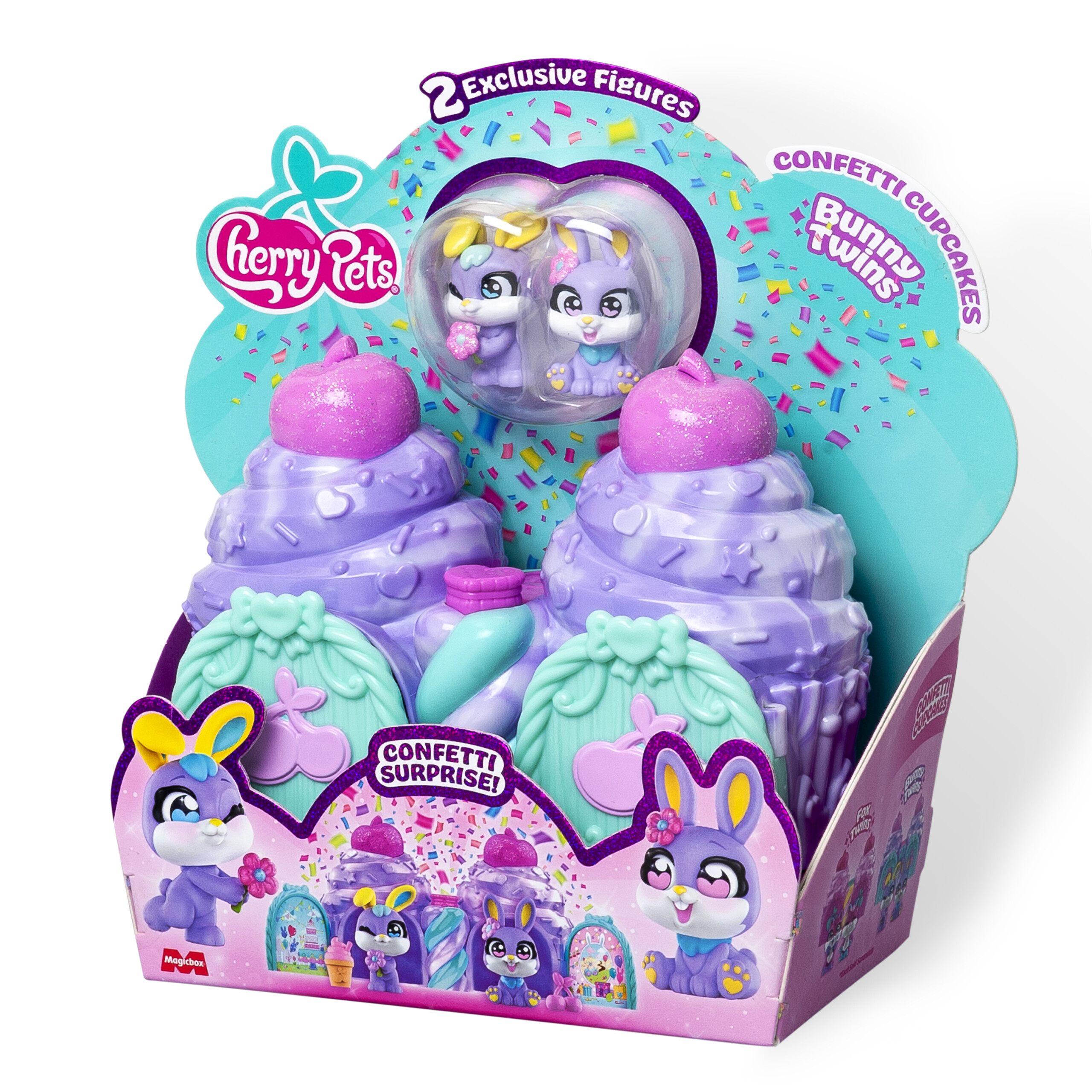 Dohe - Confetti Cupcake Bunny Twins - Cherry Pets