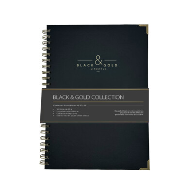 Dohe - Cuaderno A4 Wire'o - Black & Gold