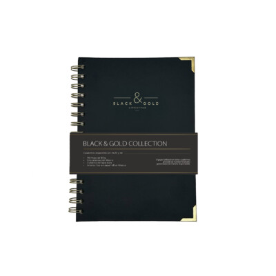 Dohe - Cuaderno A5 Wire'o - Black & Gold